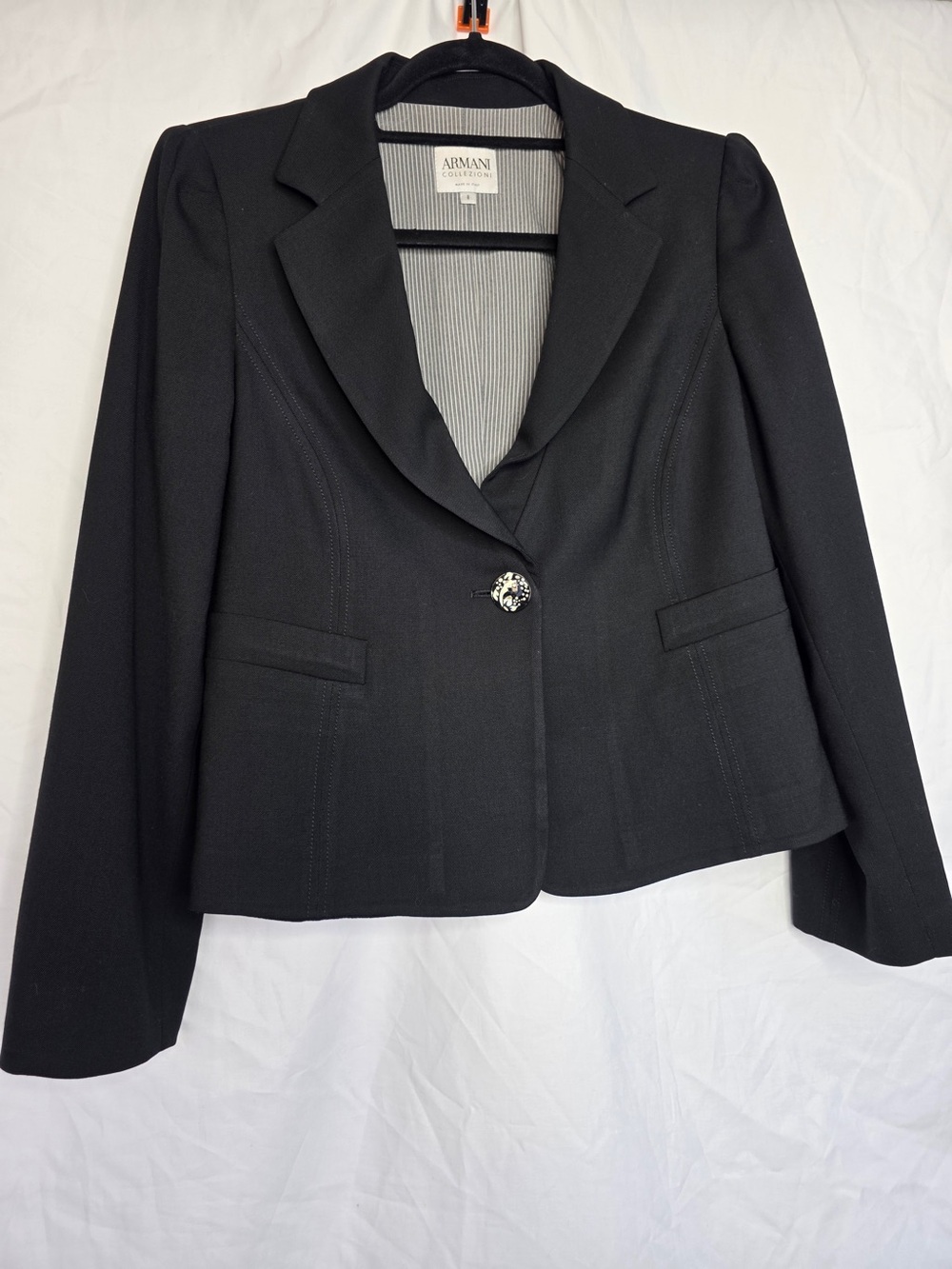 Armani Collezioni Black Single-Button Tailored Jacket